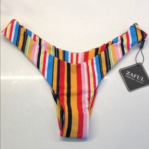 Zaful stripe bikini bottom